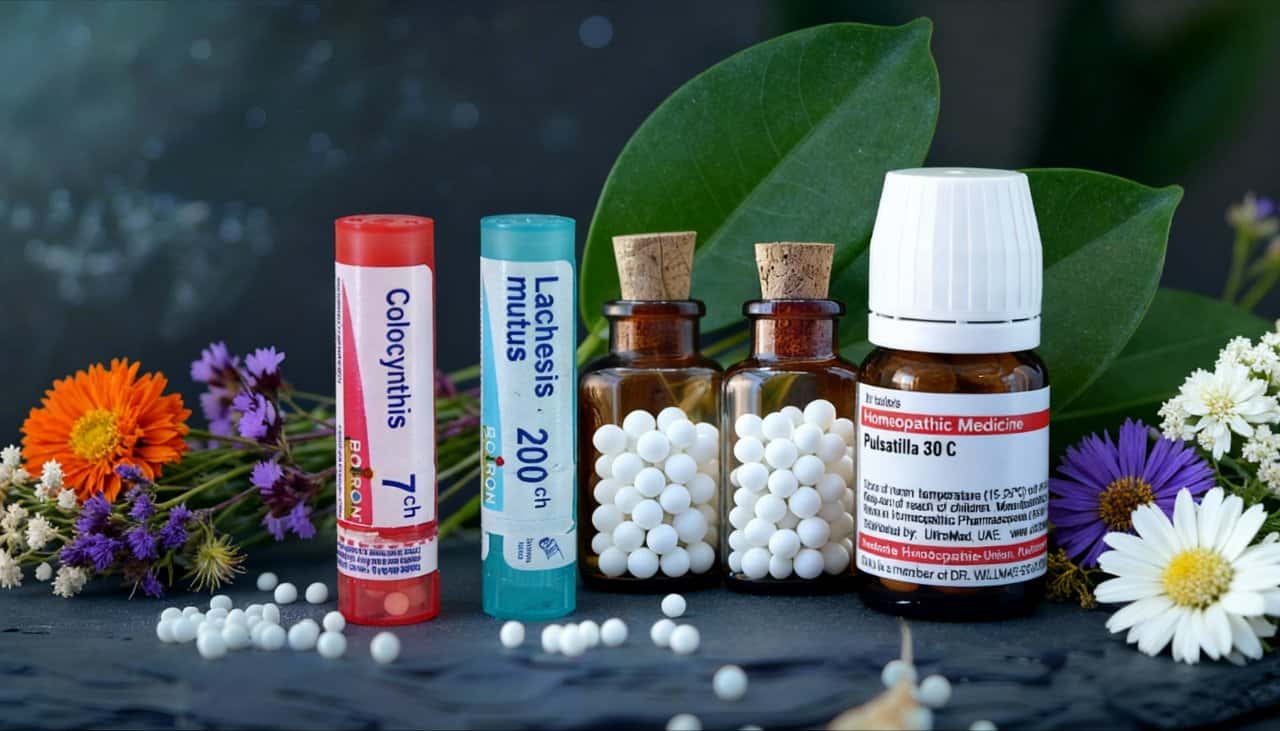 Constitutional remedy selection and personalized treatment - Expert homeopath selecting precise constitutional remedy for individual patient at Healers Clinic Dubai